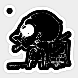 Television and cigarettes Sticker